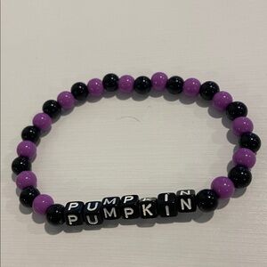 Purple and Black Beaded Bracelet